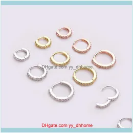 Ohrringe Schmuck Großhandel Boucles Doreilles 6 mm bis 10 mm Cz Knorpel Hie- Creolen Kleine Creolen Tragus Frau Daith Piercing Schmuck Hie