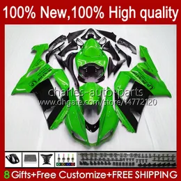 Bodywork For KAWASAKI NINJA ZX 636 600 CC ZX600 ZX-636 ZX-600 Motorcycle Body 10No.22 green factory ZX 6R 600CC 6 R ZX6R 07 08 ZX-6R ZX600C 2007 2008 ZX636 07-08 Fairing Kit