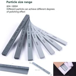 7 SZTUK 80 # do 1000 # Kamień ostrzenia Whetstone Zestaw zielony silikonowy szlifowanie węglika Wetstone do narzędzia do ostrzenia noży ceramicznych 210615