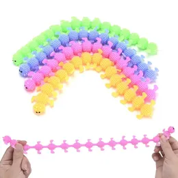 Elastic Caterpillar Fidget Brinquedo Stretchy Ropes Brinquedos De Alta Qualidade Descompressão Ansiedade Estresse Presente de Alívio