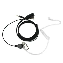 Svart övervakning FBI Style Covert Acoustic Air Tube Mic Earpiece Headset hörlurar för iPhone HTC Samsung Radio