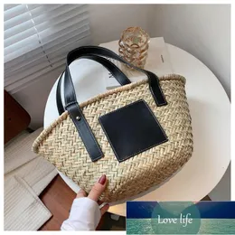 Bolsa Tote Grande de Verão de Palha Feminina Designer de Alta Capacidade Bolsa Mensageiro de Praia de Alta Qualidade