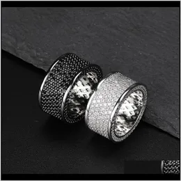 Avec des pierres latérales Drop Delivery 2021 Designer de luxe Bagues pour hommes Bijoux de hanche Bandes de mariage Bling Diamond Iced Out Bague de fiançailles Love Bague Ho