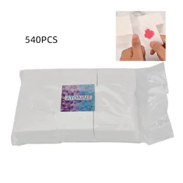 Pregos de algodão 540pcs unhas brancas unhas polimento removedor de gel dicas de arte limpando guardanapos manicure deglazing lintices acessórios de papel ferramentas