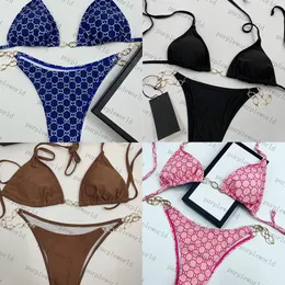 Bikini da donna sexy Costume da bagno con ornamento a catena creativa 4 colori Personalità Designer Due pezzi Costumi da bagno Costumi da bagno