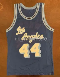 Maglia da basket del campione Jerry West Gold cucita al 100% Maglia da basket per uomo Donna Gioventù Numero personalizzato Nome maglie XS-6XL