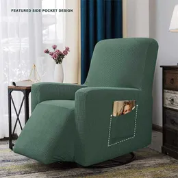 Stretch elastic recliner soffa täcker glidbar borttagbar och tvättbar elektrisk fåtöljskåpa Recliner stol Slipcover 211102