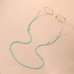 Okulary przeciwsłoneczne Błękitne Przezroczyste Koraliki 70 CM Ladies Eyeglass łańcuch Modna Biżuteria Niepoślizgowa Anti-Shake Maska Rope 2021 Produkt Hurtownie