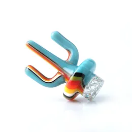 DHL!!! Cactus Glass Smoking Spinning Carb Cap Unico 35mmOD Tappi inebrianti colorati per bordo smussato Quarzo Banger Nails Bong d'acqua Dab Rigs Tubi