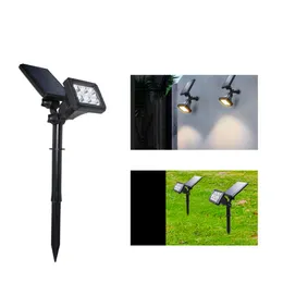 6led Solar Power Light RGB / Ciepły / Biały Spotlight Outdoor Garden Security Pathway Lampa ścienna IP65 Ochrona