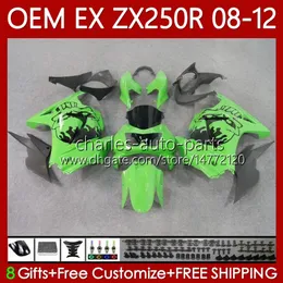 川崎忍者EX250 ZX250 R ZX 250R ZX-250R 2008-2012 81NO.25 EX250R 08 09 10 11 12射出フェアリング