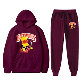 Streetwear Backwood Hoodie Set Chndal Hombres Conjuntos De