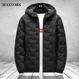 Uomo inverno Parka cappotto tasca con cerniera giacche spesse moda maschile casual solido streetwear giacca oversize top spesso caldo 4XL 210914