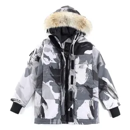 Zima Down Parka Homme Jassen Chaquequeas Odzieży Wolf Fur Hooded Fourrure Manteau Wyndham Kanada Kurtka Płaszcz Hiver Doudoune 960Z #