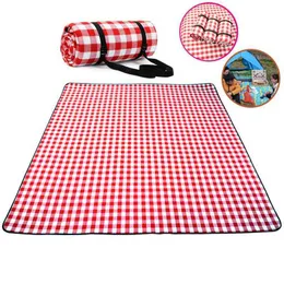 Gruba Pad Oddychająca Miękki Koc do Outdoor Folding Wodoodporna Koc Camping Beach Picnic Mat Y0706