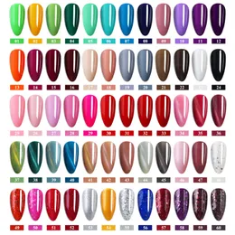 Smalto per colla per gel UV per unghie 60 colori 7ml Smalto per unghie semipermanente Soak Off Glitter Nails Art Gel Smalto