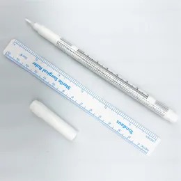 White Eyebrow Marker Pen Microblading Tattoo kirurgiska hudmarkörer Pennor för permanenta smink leveranser
