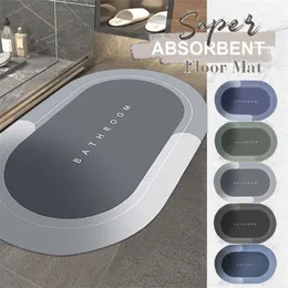 Napa Skin Bath Mat Quick-Dry Bathroom Rug Super Absorbent Dörrmatta Slip Golvmattor Entré Toalett Matta Oljebeständig Kök 211130
