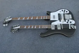 12+4 Strings Double Neck Electric bass Guitar with Chrome hardware,Rosewood fingerboard,Provide customized services