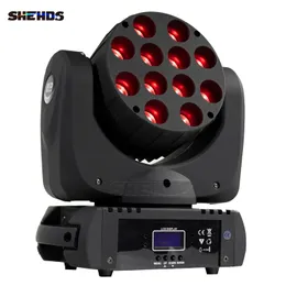 Shehds Högkvalitativ snabb leverans DMX Lätt rörlig huvud LED -stråle 12x12W RGB Professionell scen DJ Fabrikspris