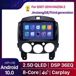 IPS Android 10 2din 9" Car dvd Radio GPS Navigation Player For MAZDA 2/Jinxiang/DE/Third generation 2007-2014