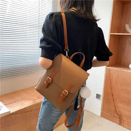 XiaoksianGfeng Lingge Damska torba na ramię 2021 Moda College Style Oryginalny Niche College Student Plecak Ladies Leather Bag Q0528