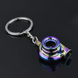 Keychains Creative Mini Turbo Turbocharger Keychain for Women Män som snurrar Turbin Keyring Car Key Chain Fashion Jewelry A851