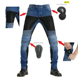 Racing Pants Motorcycle Denim Men Classic Patchwork Moto Jeans Protective Gear Riding Touring Motorbike Trousers Mens Motocross Joggers