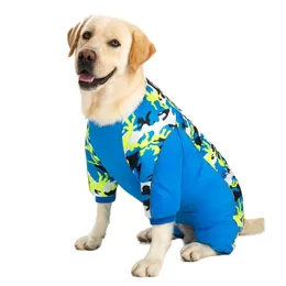 防水大型犬のオーバーオール冬の厚いフリースライニングジャケットコートミディアム服衣装211027