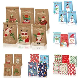 Weihnachtsmann-Kraftpapier-Süßigkeitsbeutel, frohe Weihnachtsdekorationen für Zuhause, Ornamente, Weihnachtsgeschenke, Navidad-Jahr Y201020