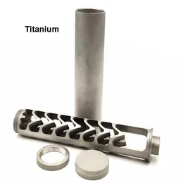 8" Full Titanium Solvent Trap filter OD 1.7" Inner Hole 10mm Single Core fuel for NAPA 4003 WIX 24003 Baffle Inline Fuel