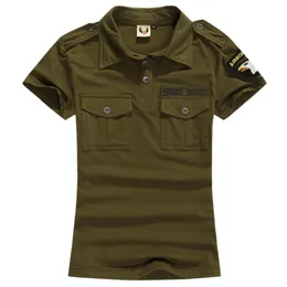 女性用Tシャツ夏の女性軍隊グリーンコットンTシャツ女性半袖軍服迷彩TシャツカジュアルティートップスプラスS