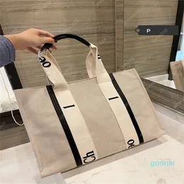 2022 Borse da donna Tote Bag shopping bag borsa di alta qualità moda lino Grandi borse da spiaggia borsa da viaggio di design di lusso