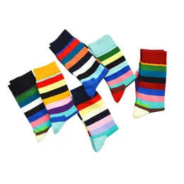 Men's Socks Pairs Men Funny 3D Calcetines Happy For Chaussette Homme Colorful Striped Meias Warm Compression SokkenMen's