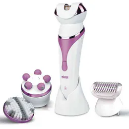 Epilator 4in1 Kobiet Epilator Elektryczny usuwanie włosów na twarzy Trimmer Usuwanie włosów Razor Lady Shaver Bikini Kobiet Body Shaving Machine220422