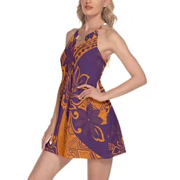 NoisyDesigns女性のノースリーブドレスVestidos de fiesta para bodas holterneck suspenderhawaii boho plumeria prints closes220627