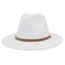 Vinterhöst fedora hattar för kvinnor män bred grim kyrka topp hatt konstgjorda woolf eled jazz cap panama hatt chapeau femme
