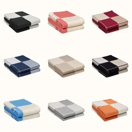 Buchstabe Kaschmir Design Decke Häkeln weiche Wollschalel Decken für Betten Winter warme Couch Decke Strickwurf Wurfdecke