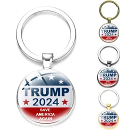 Andra konst och hantverk Metal 2024 USA: s president Val Trump KeyChain Rösta för Trump 2024 Souvenir Keychains Trump-Girl Keep America Great Take American Back Zl0753