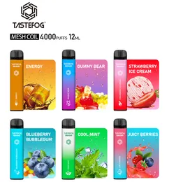 QK Tastefog E Vape Fabrikası Toptan 4000 Pufs Pod Plus Vape Tek Kullanımlık Elektronik Sigara Şarj Edilebilir Pil% 2 Yüksek Kaliteli Düşük Fiyat