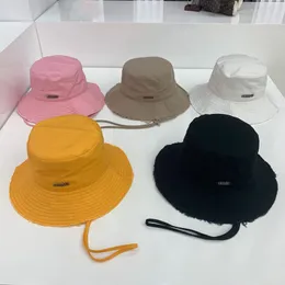 Lyxvarumärke hink hattar solkapslar designer broderi hatt med innerbrand etikett panama bob bassin mössa utomhus fiskare hatt kvinnors gåva