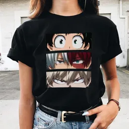 Koszulki biegowe Hero Academia Cute Anime T Shirt Kobiety Casual Harajuku Tee Oversize Kobieta T-shirt Lato 2022 Kobieta Japonia Koszulki