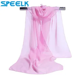 19 färger Chiffon Scarf Women Summer Silk Scarves Thin Shawls and Wraps Foulard Pure Color Hijab Stoles Dropshipping