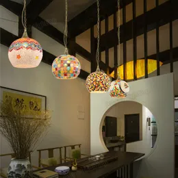 Hängslampor turkiska lampor ljuskronor bar matsal modern balkong café retro glas hängande dekorativ medeleanavtalare