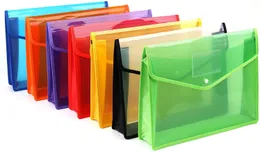 A4 Plastplånbok Filmappen kuvert, vattentät polyhöljesplastfiler Filetter Dokumentmappar med knappstängning för skolan