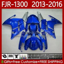 Yamaha FJR 1300 A CC FJR1300A FJR1300 Gloss Blue 13 14 15 16 Moto Bodywork 112no.35 FJR-1300 2013 2014 2015 2015 FJR-1300A 2001-2016 년 공정 키트