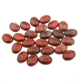 Naturlig röd jasper oval flatback ädelsten cabochons helande chakra kristall sten pärla hytt täcker inget hål för smycken hantverk