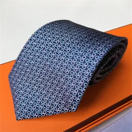 Luxury High Quality Designer Men # 039; s Lettera 100% Tie Cravatta di seta nero blu Aldult Jacquard Party Wedding Business Woven Fashion Design Hawaii Cravatte box 141