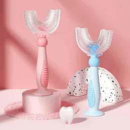 Spazzolino da denti Baby U Shape Spazzolino da denti per neonati Denti a 360 gradi Puliti Pelliccia morbida Materiale per uso alimentare Bambini Forniture per bambini Quotidiano 0511