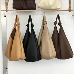 Bolsa de compras de moda bolsas bolsas bolsas de grande capacidade com bolsa de cosmética bolsa de couro macia fêmea hbp simples ombro hbp